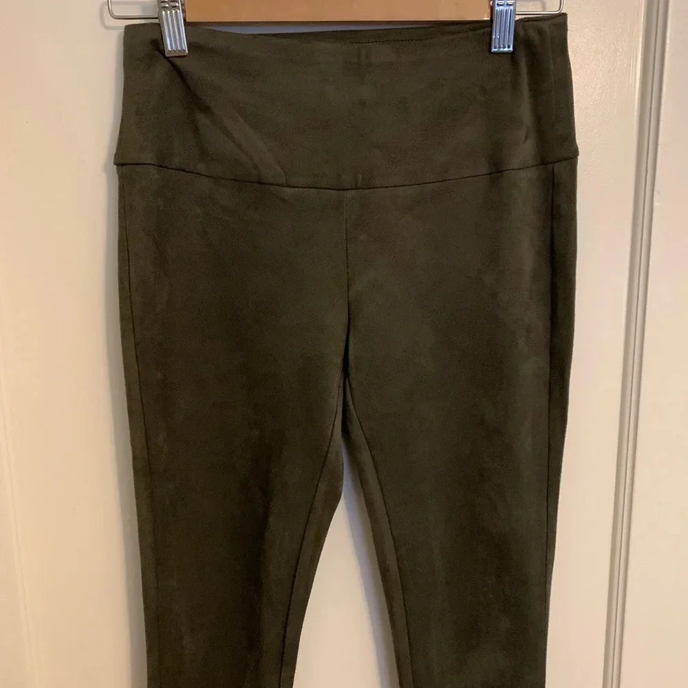 J. McLaughlin forest green faux suede leggings, women’s size XS
